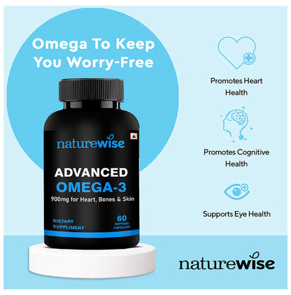 Naturewise Advanced Omega 3 900mg Softgel Capsule (60 Each)