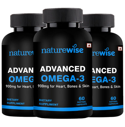 Naturewise Advanced Omega 3 900mg Softgel Capsule (60 Each) - Classic Derma