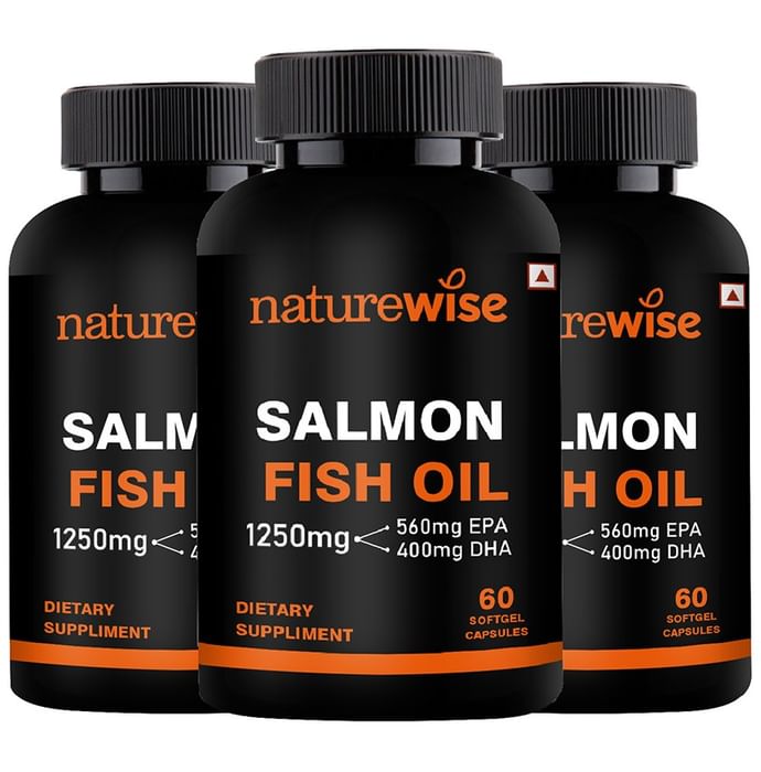 Naturewise Salmon Fish Oil 1250mg Softgel Capsule (60 Each) - Classic Derma