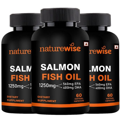 Naturewise Salmon Fish Oil 1250mg Softgel Capsule (60 Each) - Classic Derma