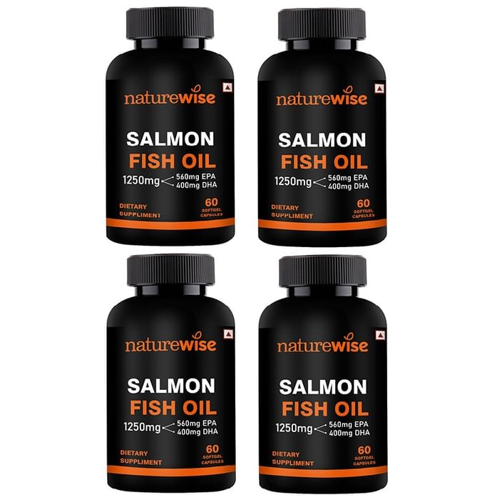 Naturewise Salmon Fish Oil 1250mg Softgel Capsule (60 Each) - Classic Derma