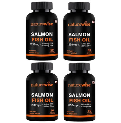 Naturewise Salmon Fish Oil 1250mg Softgel Capsule (60 Each) - Classic Derma