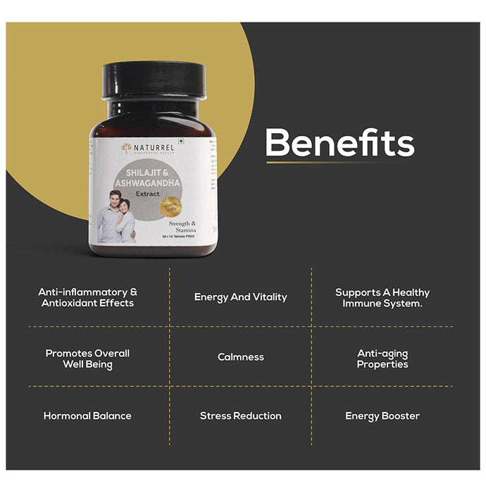 Naturrel Shilajit & Ashwagandha Extract Capsule