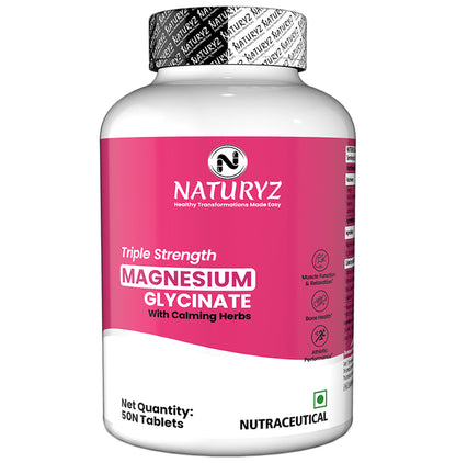Naturyz Triple Strength Magnesium Glycinate with Calming Herbs Tablet - Classic Derma