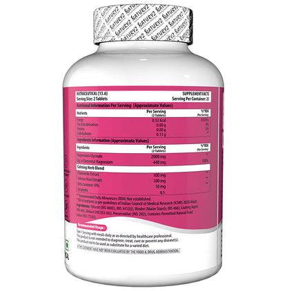 Naturyz Triple Strength Magnesium Glycinate with Calming Herbs Tablet
