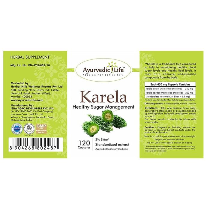 Naturz Ayurveda Karela 450mg Capsule