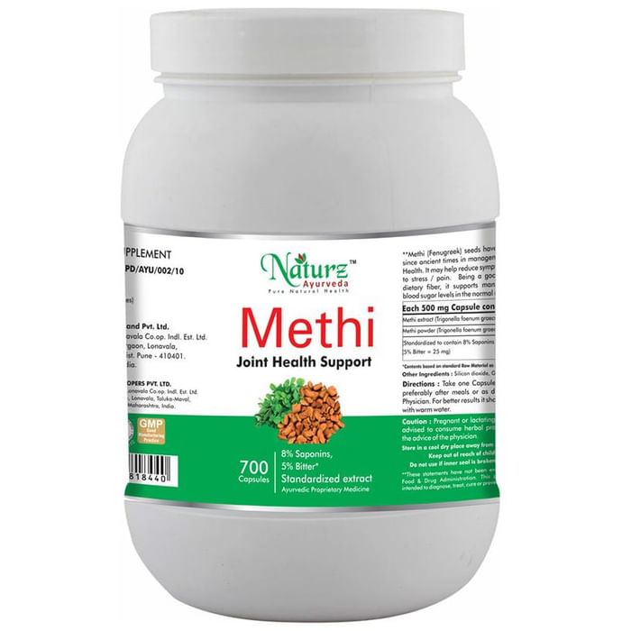 Naturz Ayurveda Methi 500mg Capsule - Classic Derma