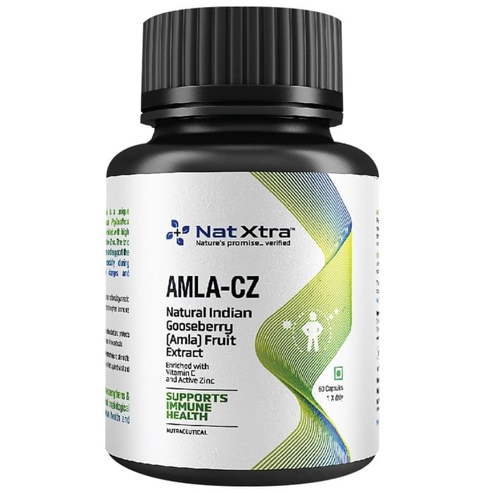 NatXtra Amla-CZ Enriched with Vitamin C & Acitve Zinc Supports Immune Health Capsule - Classic Derma
