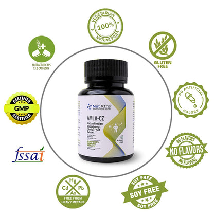 NatXtra Amla-CZ Enriched with Vitamin C & Acitve Zinc Supports Immune Health Capsule