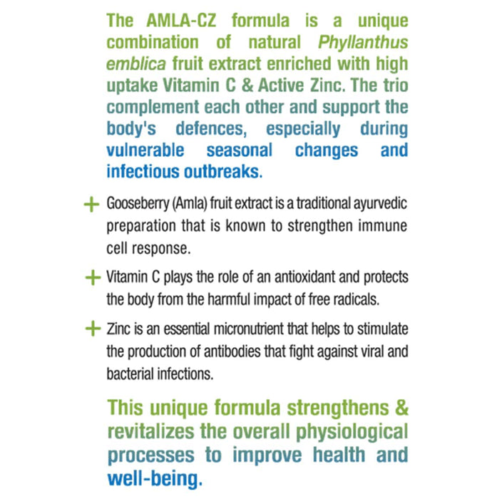 NatXtra Amla-CZ Enriched with Vitamin C & Acitve Zinc Supports Immune Health Capsule