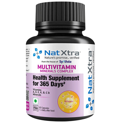 NatXtra Multivitamin Minerals Complex Capsules - Supports overall Health - Classic Derma