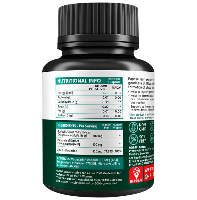 NatXtra Platelet Active+ Capsule Supports in Increasing Platelet Count