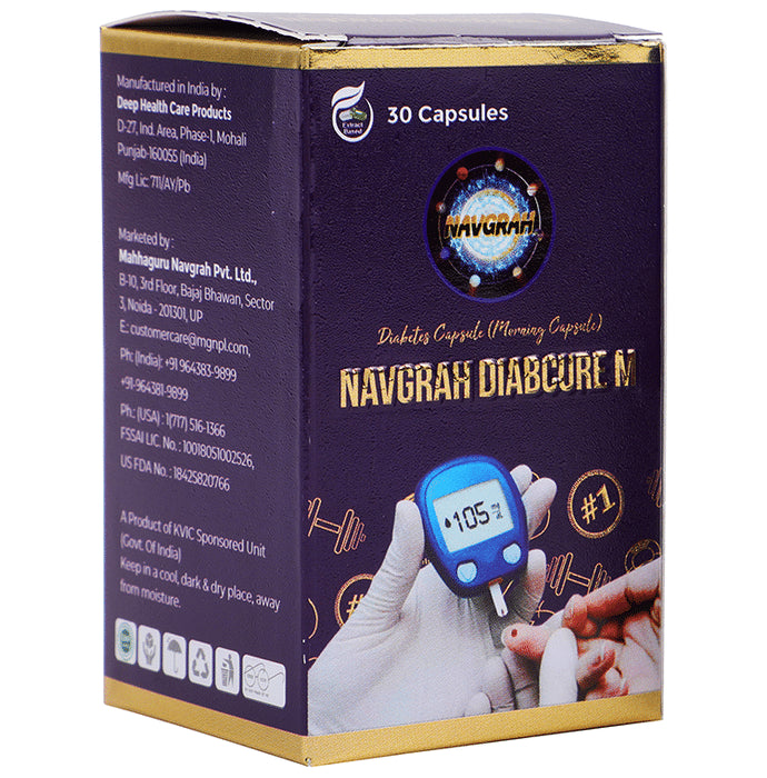Navgrah Diabcure M Diabetes Capsule (Morning Capsule) - Classic Derma