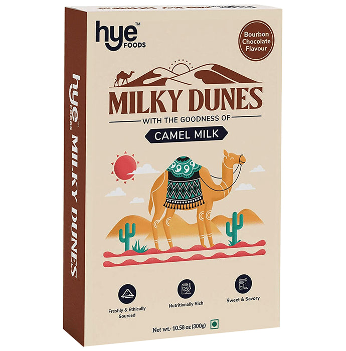Hye Foods Milky Dunes Camel Milk | Flavour Bourbon Chocolate - Classic Derma