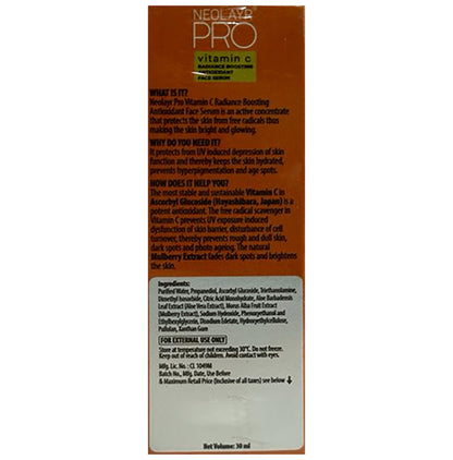 Neolayr Pro Vitamin C Radiance Boosting Antioxidant Face Serum
