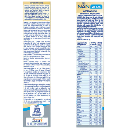 Nestle NAN LO-LAC, Baby Milk Powder For Infants From Birth Onwards Powder