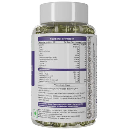 Neuherbs Omega Flaxseed Oil 1000mg Capsule