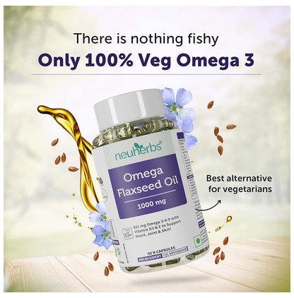 Neuherbs Omega Flaxseed Oil 1000mg Capsule