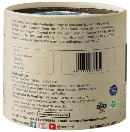 Neuherbs Pure Himalayan Shilajit | For Strength, Stamina & Vitality