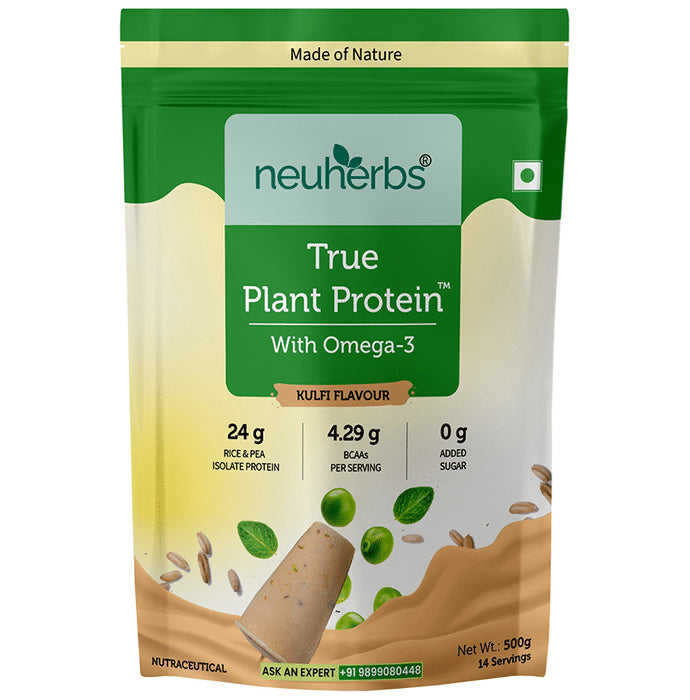 Neuherbs True Plant Protein Powder with Omega-3 Kulfi - Classic Derma