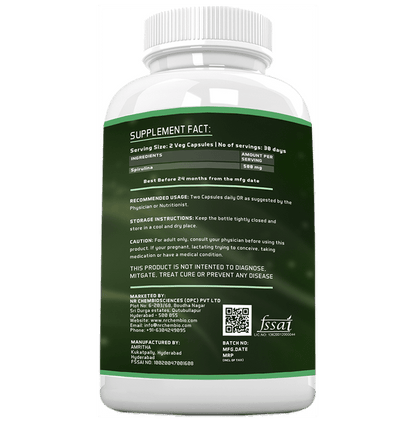 NeuRapid Spirulina 500mg Veg Capsule
