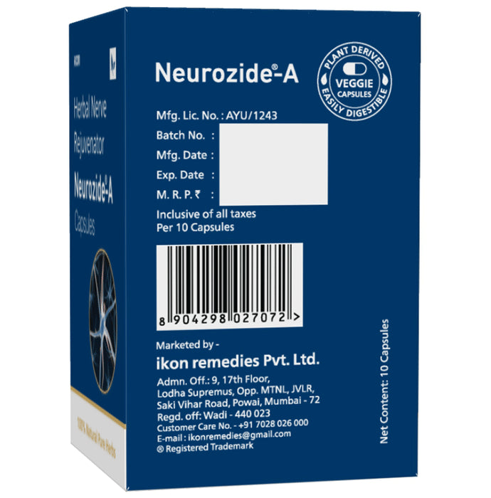 Neurozide-A Herbal Nerve Rejuvenator Capsule (10 Each)