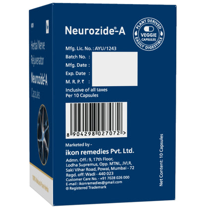 Neurozide-A Herbal Nerve Rejuvenator Capsule (10 Each)