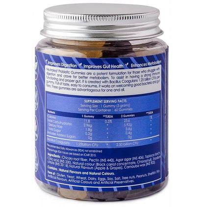 NeutraLeaf Probiotic Gummies with Bacillus Coagulans Apple & Grapes