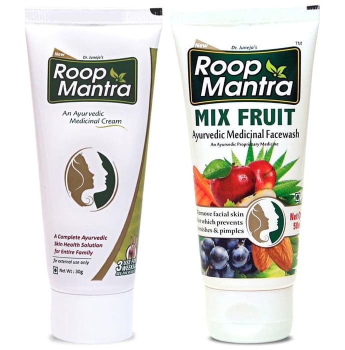 Roop Mantra Combo Pack of Face Cream 30gm & Mix Fruit Face Wash 50ml - Classic Derma