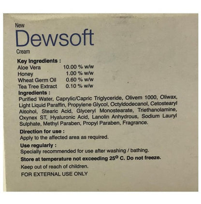 New Dewsoft Nutrient Rich Moisturiser Cream | With Aloe Vera, Honey & Tea Tree Extract