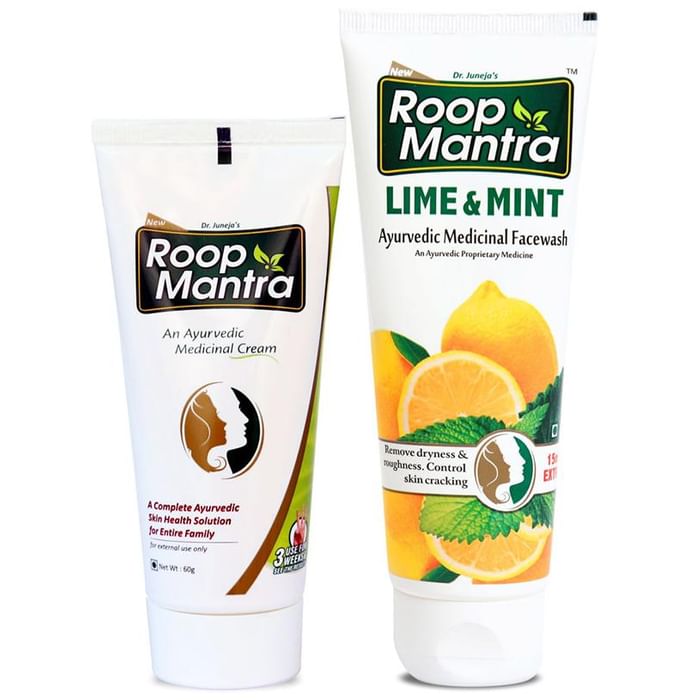Roop Mantra Combo Pack of Face Cream 60gm & Lime Mint Face Wash 115ml - Classic Derma