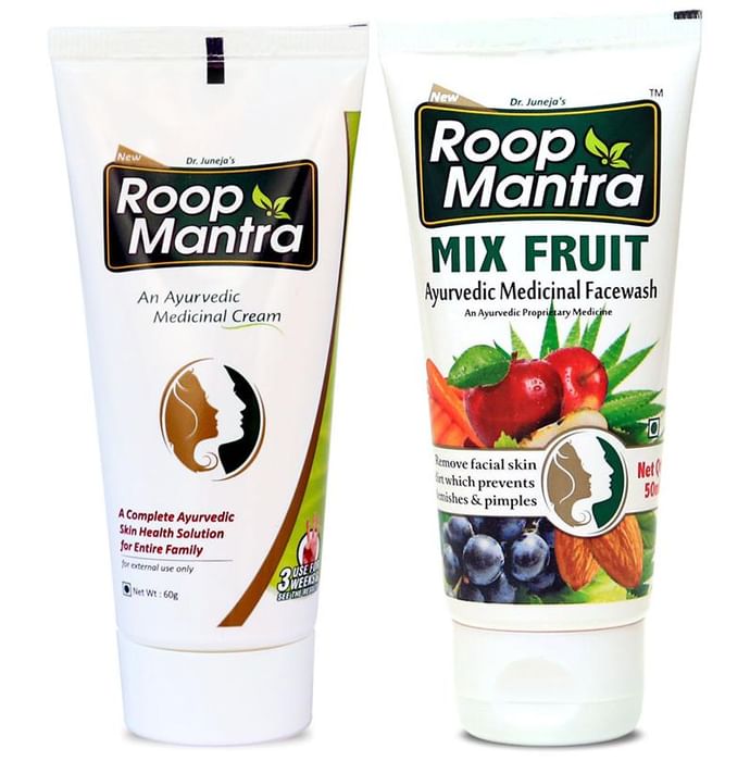Roop Mantra Combo Pack of Face Cream 60gm & Mix Fruit Face Wash 50ml - Classic Derma