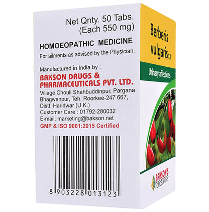Bakson's Homeopathy Berberis Vulgaris 1X