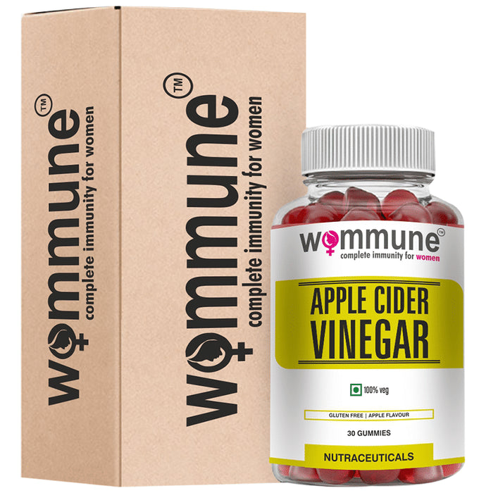Wommune Apple Cider Vinegar ACV Gummies for Women's Immunity | Flavour Apple - Classic Derma