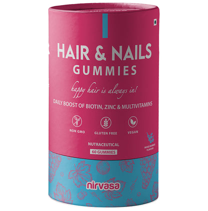Nirvasa Hair & Nails Gummies (60 Each) - Classic Derma