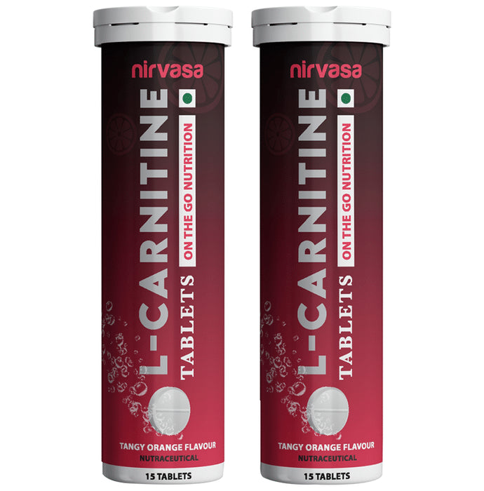 Nirvasa L-Carnitine Tablet (15 Each) Tangy Orange - Classic Derma