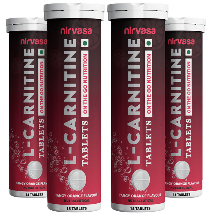Nirvasa L-Carnitine Tablet (15 Each) Tangy Orange - Classic Derma