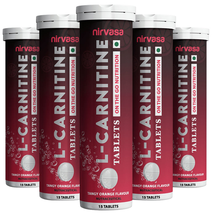 Nirvasa L-Carnitine Tablet (15 Each) Tangy Orange - Classic Derma