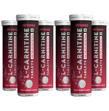 Nirvasa L-Carnitine Tablet (15 Each) Tangy Orange - Classic Derma