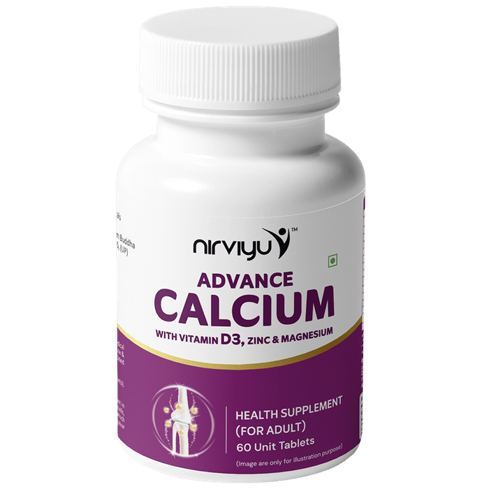 Nirviyu Advance Calcium With Vitamin D3, Zinc & Magnesium Tablet (60 Each) - Classic Derma
