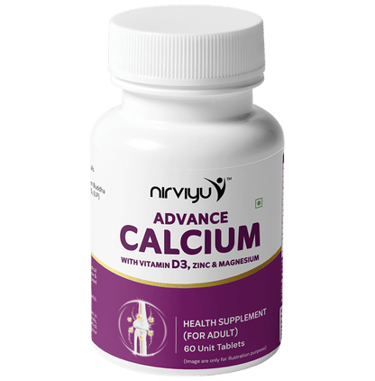 Nirviyu Advance Calcium With Vitamin D3, Zinc & Magnesium Tablet (60 Each) - Classic Derma