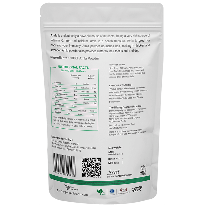 Nisarg Organic Farm Amla Powder