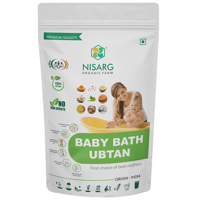 Nisarg Organic Farm Baby Bath Ubtan Powder - Classic Derma