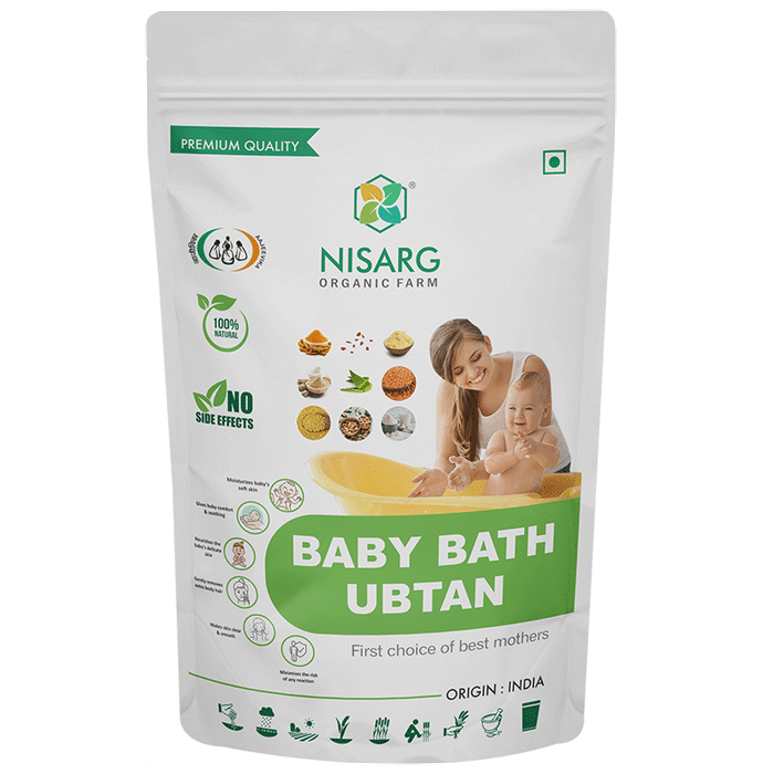 Nisarg Organic Farm Baby Bath Ubtan Powder - Classic Derma