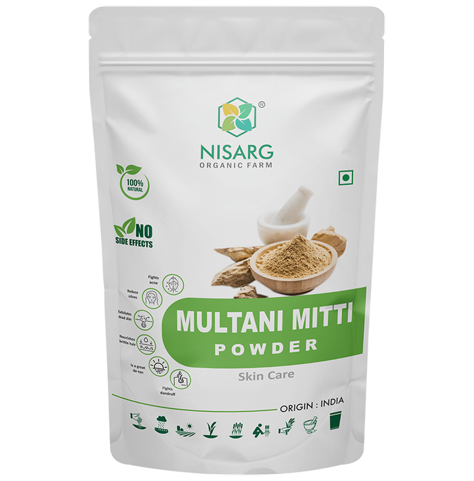 Nisarg Organic Farm Multani Mitti Powder - Classic Derma