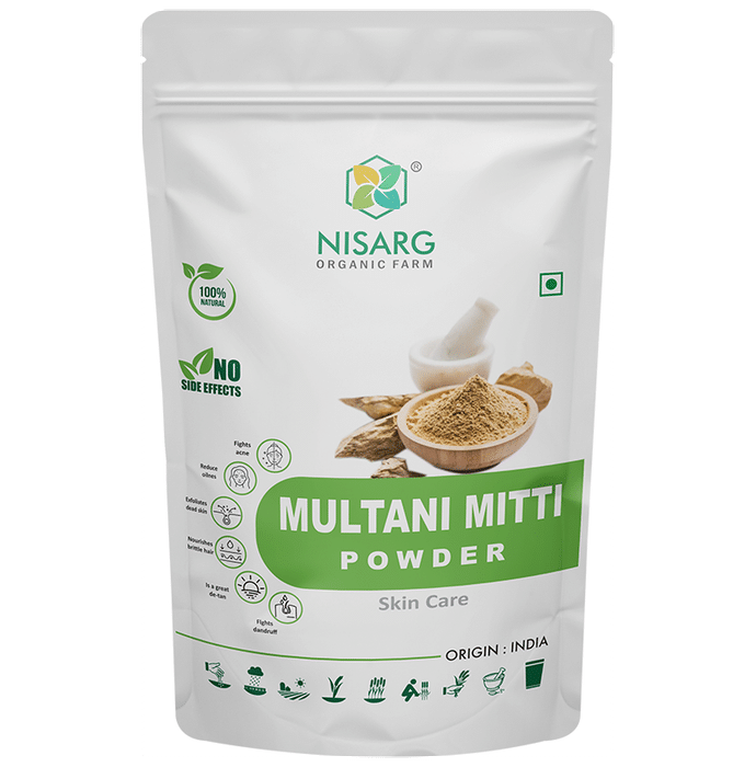 Nisarg Organic Farm Multani Mitti Powder - Classic Derma