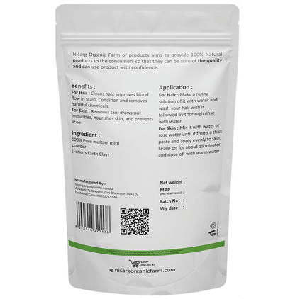 Nisarg Organic Farm Multani Mitti Powder