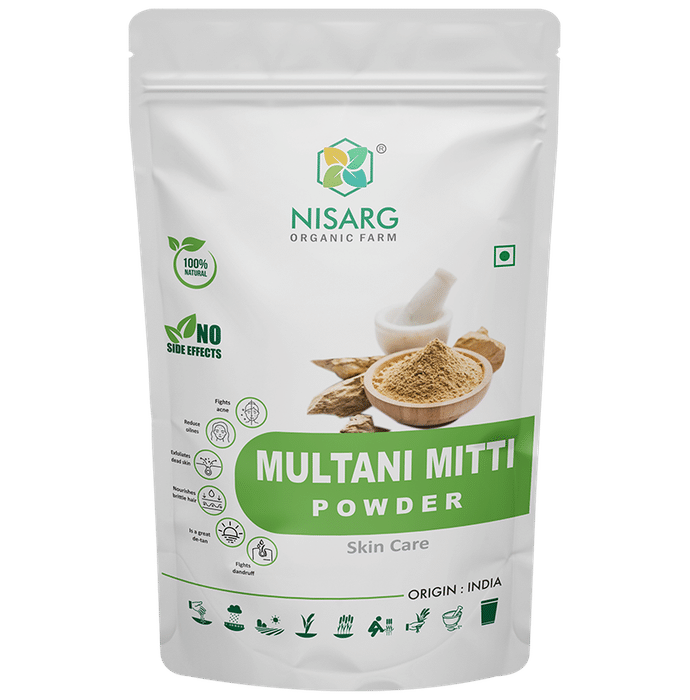 Nisarg Organic Farm Multani Mitti Powder - Classic Derma