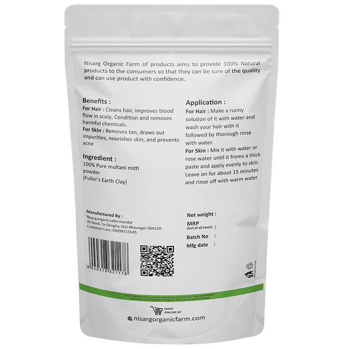 Nisarg Organic Farm Multani Mitti Powder