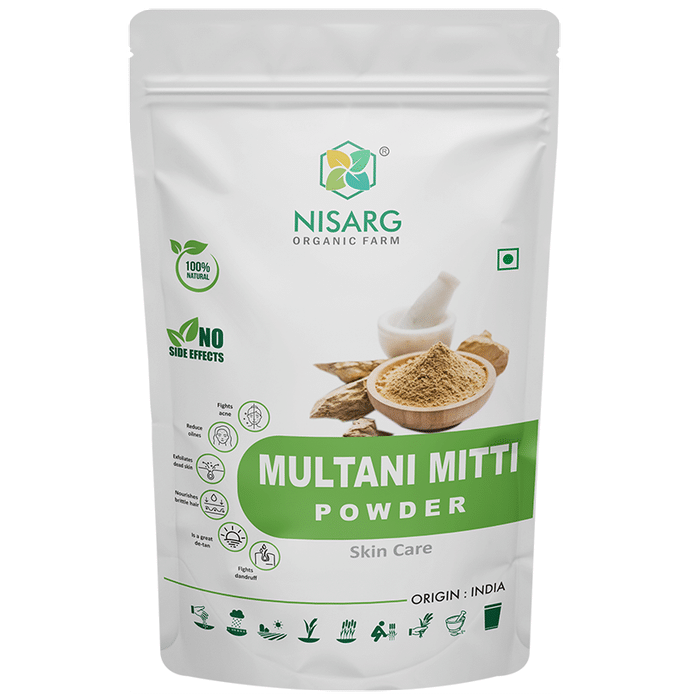 Nisarg Organic Farm Multani Mitti Powder - Classic Derma